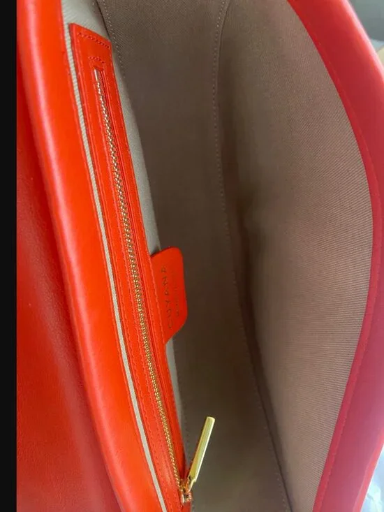 EUC Cuyana Half-Moon Shoulder Bag in Blood Orange - Picture 10 of 11